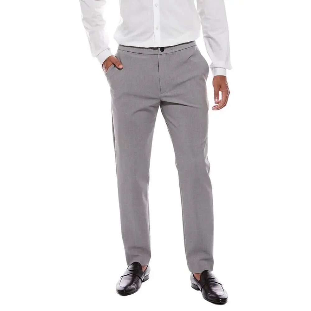 Theory Mens Mayer Wool-Blend Pant, Grey